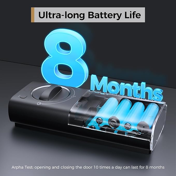 ARPHA Fingerprint Smart Door Lock - Keyless Entry Door Lock, Built-in WiFi Deadbolt with Keypad, APP Remote Control, Easy Installation (WiFi+Fingerprint+Password)