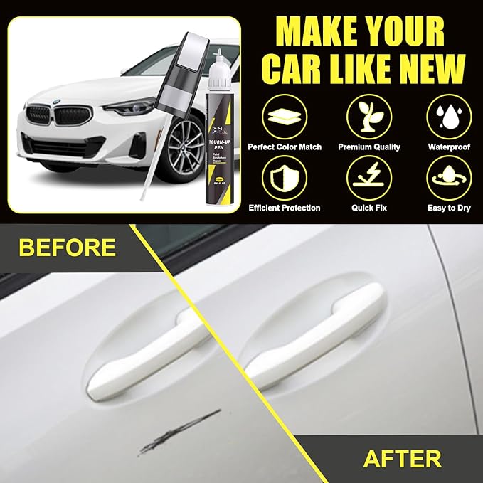 XNA Black Sapphire Metallic(475) for BMW Touch Up Paint, Car Scratch Remover for Nicks and Chips Repair, 2-In-1 Quick & Easy Fix Car Scratch Repair Kit with Exact Color-Matched