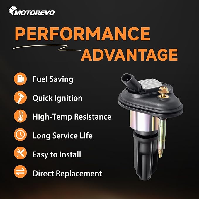 Ignition Coil Pack Set of 6 Compatible with Chevy GMC 2.8L 3.5L 4.2L, Colorado/Canyon, Trailblazer/Envoy, Buick Rainier, Hummer H3, Isuzu Ascender/i-280/i-290/i-350/i-370, Saab 9-7x Replaces UF303