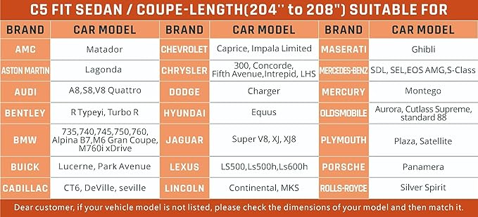 Waterproof Car Cover with Silver Stripe Design,Outdoor/Indoor Car Cover for Automobiles All Weather Waterproof Universal Fit Audi A8, Lexus LS500, Jaguar XJ,Benz S-Class