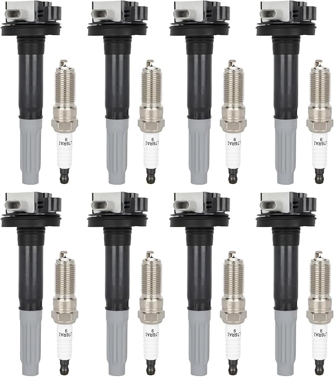ECCPP 8 ignition coils with 8 iridium Spark Plugs UF780,coils packs,for Ford for Mustang 2015 2016 2017 2018 2019 2020 V8 5.2L UF780