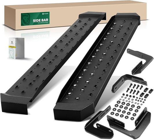 YHTAUTO 6.5" Running Boards Side Steps Fit Ford F-250/F-350/F-450/F-550 Super Duty 1999-2016, Standard/Regular Cab, Carbon Steel Black Powder, Truck Cab Side Step Rails Off-Road Exterior Accessories