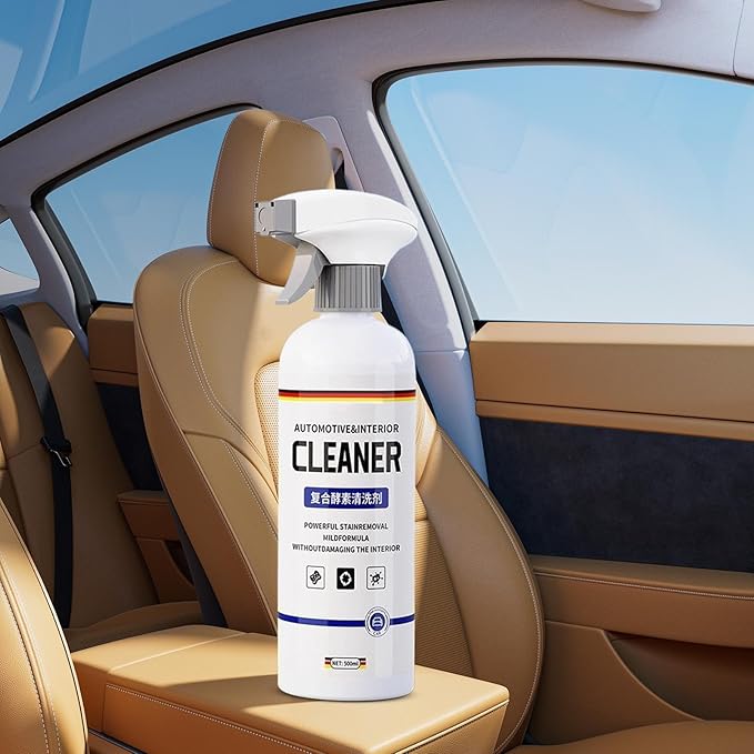 Car Cleaner Interior - Leather Seat Stain Removal | 500ml Quick-Dry Multi-Function Dashboard Polishing Cleaner for Sofa Carpet Furniture Care for Car Detailing