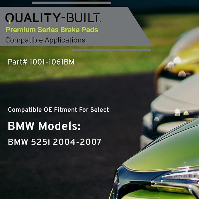 QUALITY-BUILT Premium Semi-Metallic Front Brake Pads 1001-1061BM Compatible with 2004-2007 BMW 525i