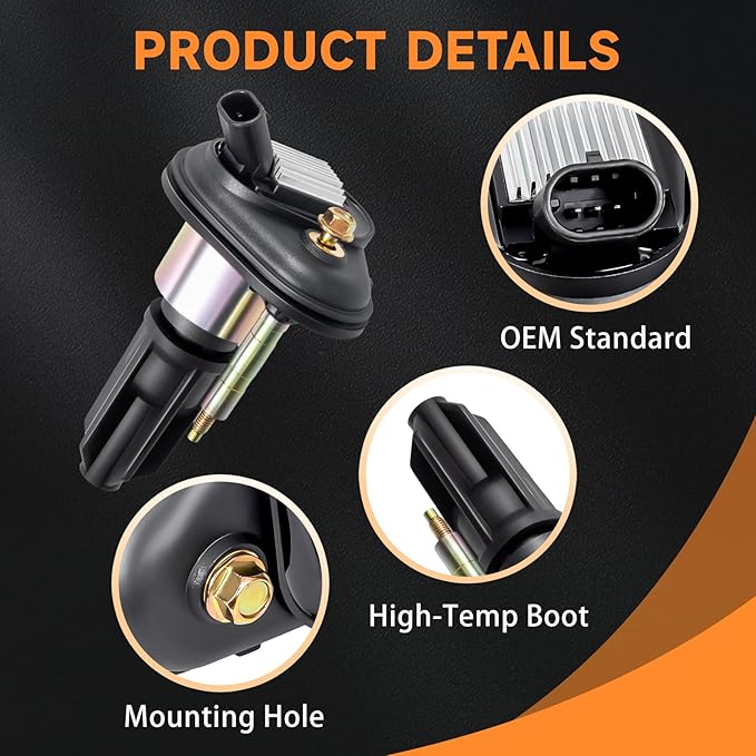 Ignition Coil Pack Set of 6 Compatible with Chevy GMC 2.8L 3.5L 4.2L, Colorado/Canyon, Trailblazer/Envoy, Buick Rainier, Hummer H3, Isuzu Ascender/i-280/i-290/i-350/i-370, Saab 9-7x Replaces UF303