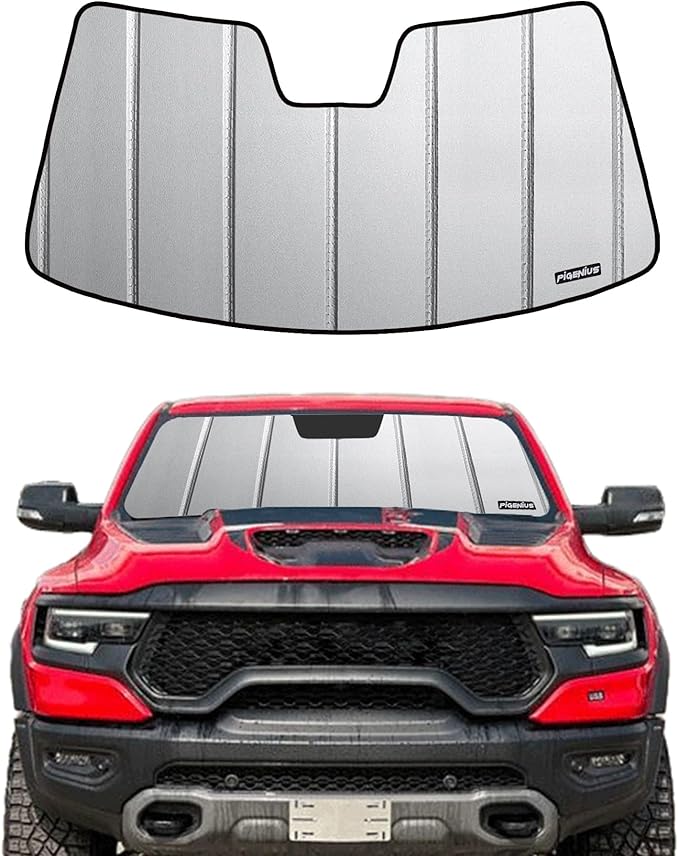 Windshield Sun Shade for Ram 1500 2019-2025 with 10 inch Wide Sensor Front Window Sunshade - Safeguard