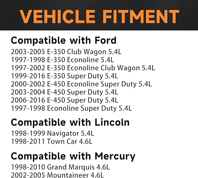 FD503 Ignition Coils Pack+3403 Iridium Spark Plugs Compatible with Ford & Lincoln 4.6L 5.4L F-150 F150 Explorer Mustang Expedition Excursion E150 E250 F250 F350 Super Duty Navigator Mountaineer, 8PCS