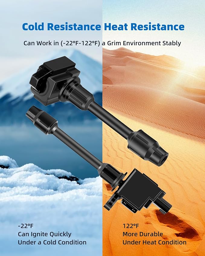 ECCPP Portable Spare Car Ignition Coils Compatible for Infiniti I30/ for Nissan Maxima 3.0L V6 2000-2001 Replacement for UF363 C1267 for Travel, Transportation and Repair (Pack of 6)