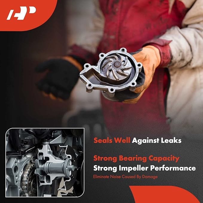 A-Premium Enginie Water Pump [8Cyl 4.8L 5.3L 6.0L DOHC] w/Gasket Compatible with GM Cars Chevy, GMC, Cadillac, Hummer, H2, Workhorse - Silverado, Express, Escalade, Tahoe, Sierra, Yukon, 9-7x More