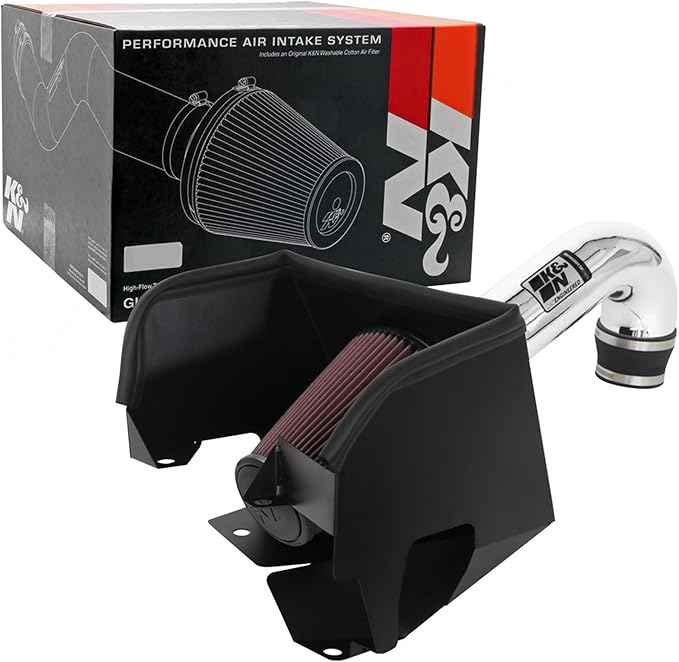 K&N Cold Air Intake System: High-Flow Air Filter, Increase Performance & Towing: Compatible with 2019-2024 RAM 1500, 77-1578KP