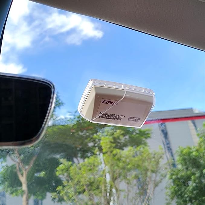 Zeyitian Ez Pass Holder Clear 1 Pack - Super Strong Suction Cups for Windshield, Toll Pass Transponder Holder for EZ Pass/iPass