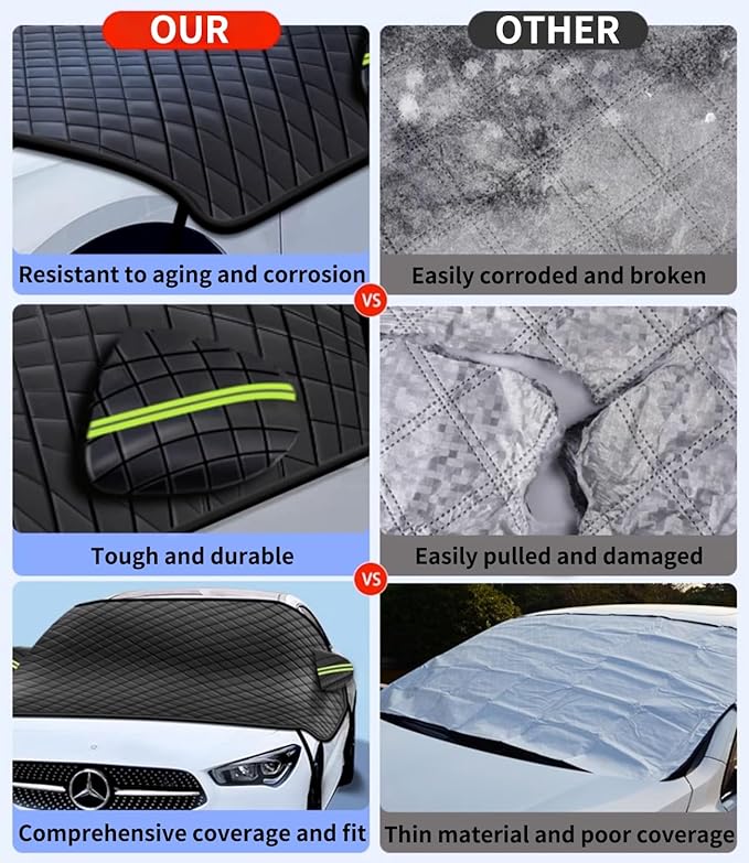 Custom fit for BMW Windshield Snow Covers, 8 Layers WAaterproof Windproof Protection, Frost Defense, Ice, Sun, Snow, Designed for BMW Accessories (for BMW X3)