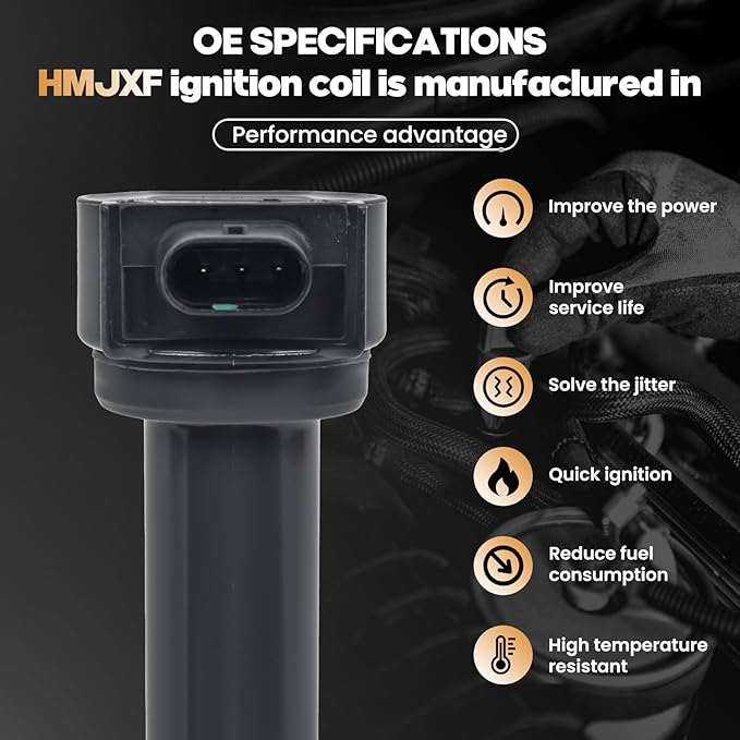 Set of 4 Ignition Coil Packs UF557 C1587 5C1644 09-18 for Dodge Journey,08-14 Avenger,07-17 for Jeep Compass/Patriot,11-14 for Chrysler 200,07-10 Sebring 2.4L 2.0L Engines