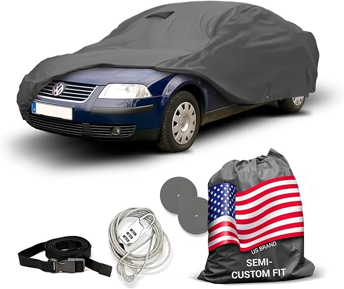 Ultimum Series Car Cover Waterproof All Weather Volkswagen Dasher Vw Passat Car Cover 1999-2005 Sedan 4-Door - Protection Semi Custom Fit - Dust, Sun, Snow, Rain, Protection in&Outdoor