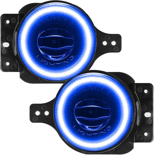 ORACLE Lighting 5847-002 Pair of 20W LED Fog Lights Compatible with 2018 2024 Wrangler JL - Blue - Road Compliant - Rugged & Durable - High Performance