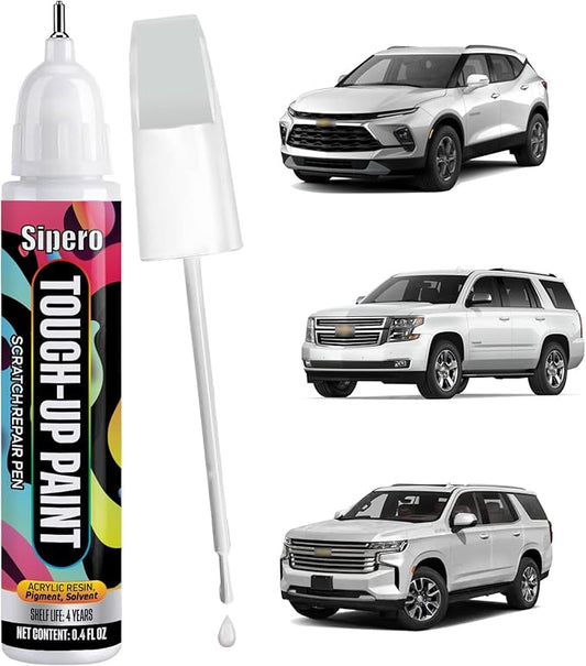 Iridescent Pearl White (G1W/WA140X) for Chevy Touch Up Paint, Exact Color Match Scratch Repair Kit Compatible with Chevrolet Silverado Equinox Tahoe Colorado Blazer