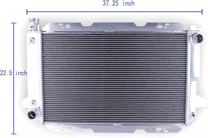 3 Row Performance Cooling Aluminum Radiator for 1985-1997 Ford Bro nco F150 F250 HD F350 F Super Duty F53 F450 Truck XL Base Pickup V8 5.8L 7.5L Engine Radiator