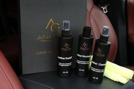 Complete Leather Care Kit Cleaner, Conditioner & Protection Restores & Preserves Leather Furniture, Car Seats, Shoes, Bags & More