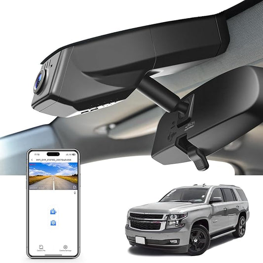 4K Dash Cam Custom fit for Chevy Suburban/Tahoe 2015 2016 2017 2018 2019 2020(Model C), Model C & Model D Have Same Models Years but Vehicle Sensor Cover are Different