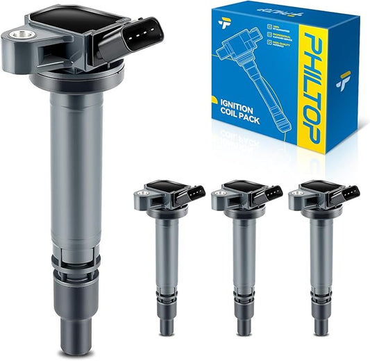 PHILTOP UF314 Ignition Coil Pack Compatible with 2000-2005 Celica, 2005-2011 Elise, 2006-2011 Exige, Set of 4