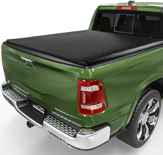 Soft Roll Up Truck Bed Tonneau Cover Compatible with 2019-2025 Ram 1500 New Body (Excl. Classic) | 6'4" (76") Bed w/o RamBox