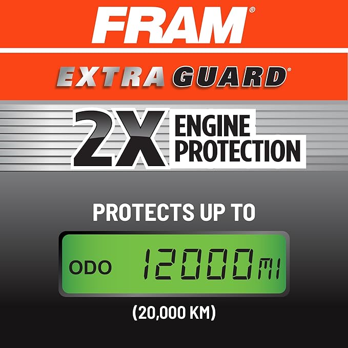 FRAM Extra Guard Engine Air Filter Replacement, Easy Install w/Advanced Engine Protection and Optimal Performance, CA12050 for Select Honda Vehicles (Pack of 2)