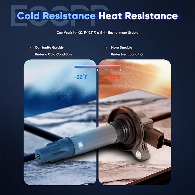 ECCPP UF553 6 ignition coils with 6 iridium Spark Plugs for ford for Lincoln Edge Flex F150 Explorer Fusion Taurus MKS MKX MKZ CX-9 3.5L 3.7L V6 2007-2017 DG-520 UF553 UF-553