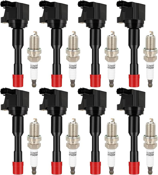 ECCPP Ignition Coil 8 ignition coils for 8 iridium Spark Plugs UF374,for Honda 2003 2004 2005 Civic Hybrid 1.3L UF374