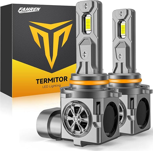 9005/HB3 LED Bulbs, 70,000LM 10X Super Brighter, 1:1 Halogen Size, 6500K Cool White, 70000Hrs Long Service Life with Cooling Fan, Plug and Play Light Kit, Pack of 2