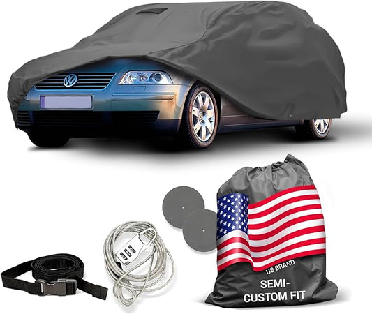 Ultimum Series Car Cover Waterproof All Weather Volkswagen Dasher Vw Passat Car Cover 2005-2015 Estate Wagon 4-Door - Protection Semi Custom Fit - Dust, Sun, Snow, Rain, Protection In&Outdoor