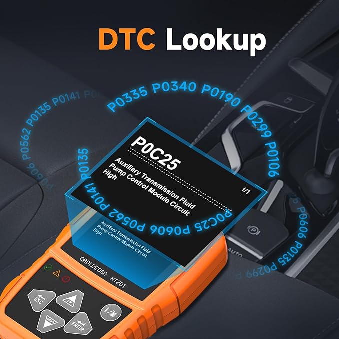 FOXWELL NT201 OBD2 Scanner Code Reader for Cars and Trucks - Reset Check Engine Light, Read and Clear Fault Codes, Live Data Diagnostic Tool for All Cars Since 1996