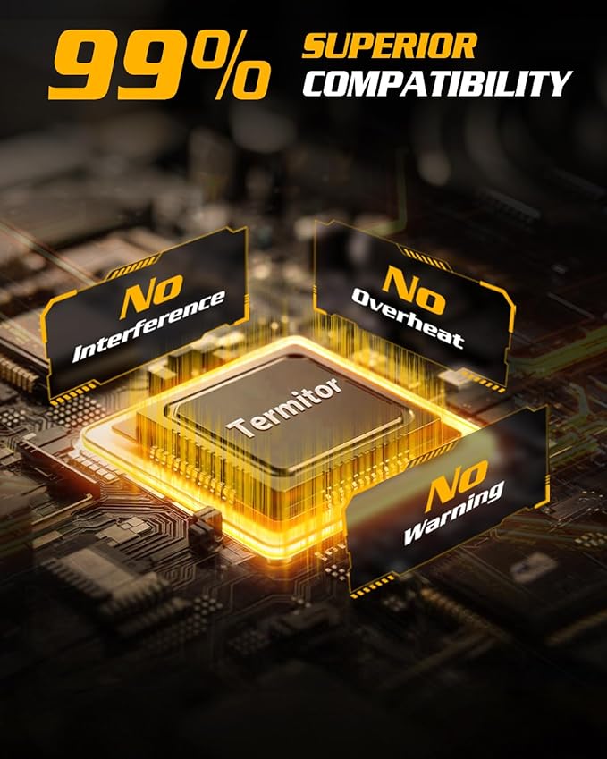 FAHREN H11 9005 LED Bulbs Combo, 60000LM 900% Ultra Brightness, 6500K White H9/H8 Hb3 LED Bulb, 10-Year Lifespan with Cooling Fan, Emergency Lights›Warning Lights, Plug and Play, Pack of 4