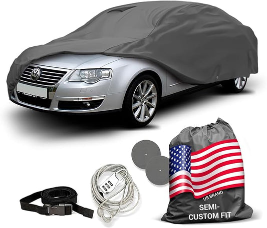 Ultimum Series Car Cover Waterproof All Weather Volkswagen Dasher Vw Passat Car Cover 2006-2022 Sedan 4-Door - Protection Semi Custom Fit - Dust, Sun, Snow, Rain, Protection in&Outdoor