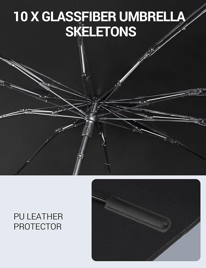 Proadsy Windshield Sun Shade Umbrella for Ford Escape 2020-2025 2026 4-Layer Foldable Car Umbrella Sunshade with Soft TPU Handle Spring Structure Crystal Cooling Material Protect Car from Rays & Heat