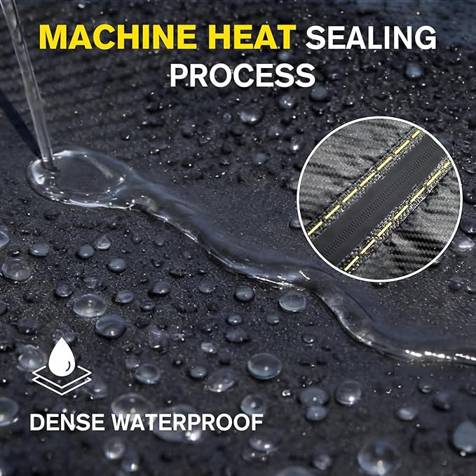 DINGHAO Car Cover Waterproof All Weather with Hot Stitching for Automobiles,6 Layers Outdoor Full Exterior Cover Sun UV Rain Snow Wind Protection Fit for 193"(193 * 73 * 59 inch) SUV