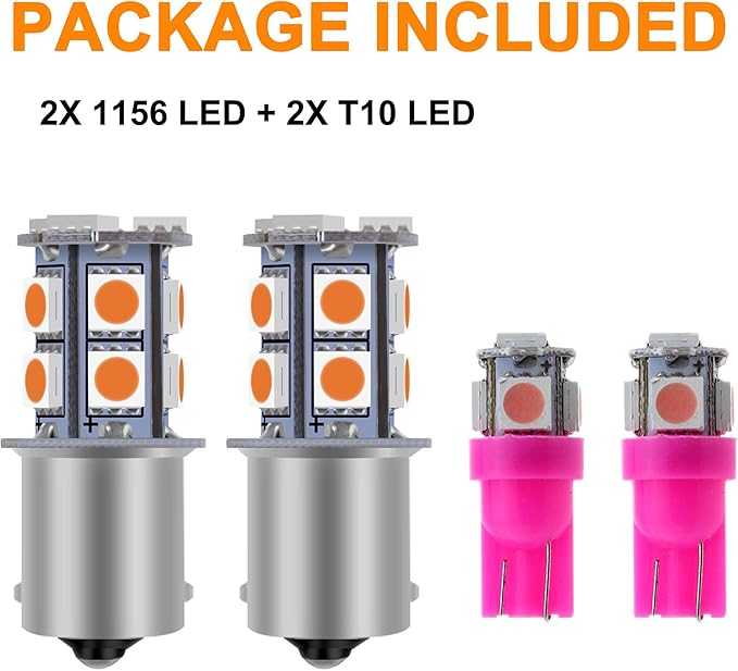 3Pcs Pink Interior Map Dome Light LED Bulbs Compatible with 1987-1996 Ford F-150 F-250 Bronco