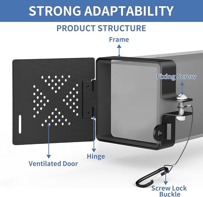 Lackin Aluminum RV Bumper End Cap,2PCS 4 Inch Square Camper Bumpers Protective Cover with Vent Holes,Secure Sewer Hose Storage,Travel Trailer Accessories,2 Pack