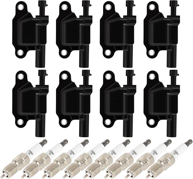 ECCPP 8 ignition coils with 8 iridium Spark Plugs,D510C,for Chevrolet for GMC CadillacCamaro Corvette Express Impala CTS Rainier Avalanche for Silverado Suburban Savana