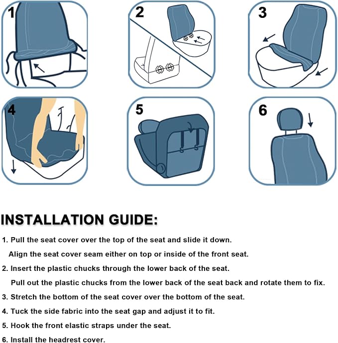 GIANT PANDA 2 Pcs Front 3D Air Mesh Car Seat Cover Custom Fit Ford F150 F250 F350 F450 SuperCrew/Crew Cab Pickup Trucks, Breathable Cooling Seat Protector with Composite Sponge Inside (Black)