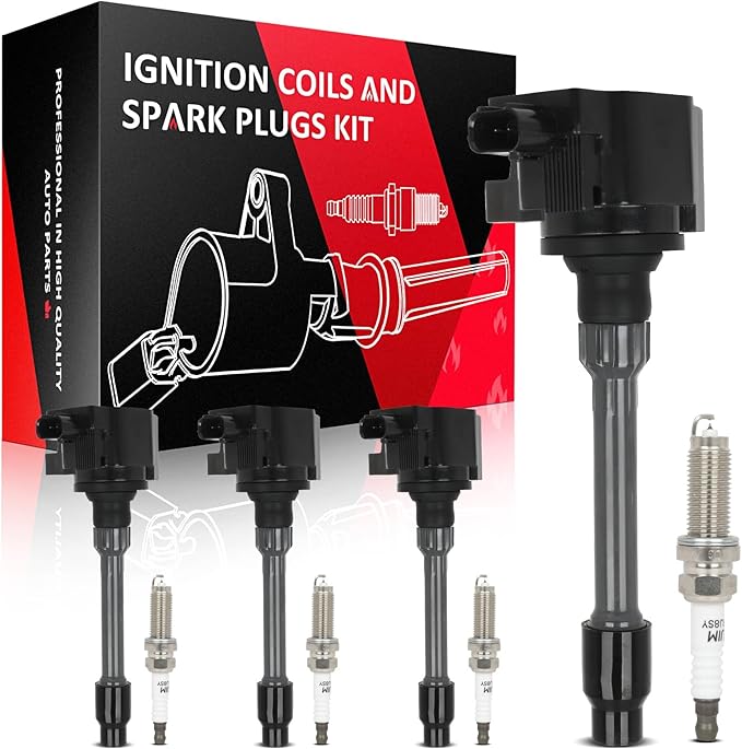 ECCPP 4 ignition coils with 4 iridium Spark Plugs UF781,coils packs,for Honda Accord Insight CR-V 18-22 UF781 UF781