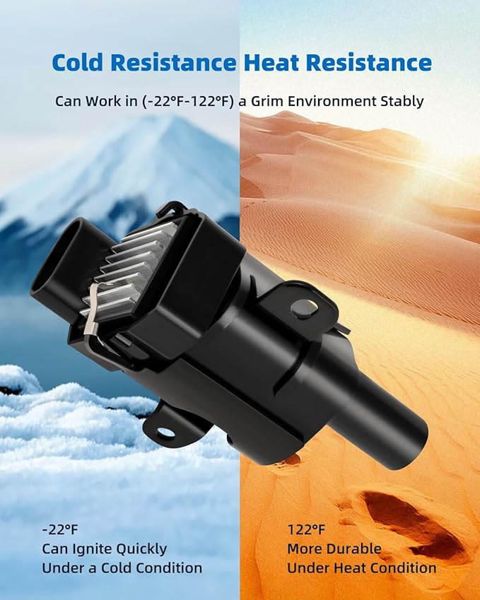 ECCPP 12622553 1 8 ignition coils with 8 iridium Spark Plugs for Chevrolet for Buick for Cadillac Tahoe Rainier Escalade Ascender 4.8L 5.3L 6.0L ‎UF262 748HH 9748HH 41-962