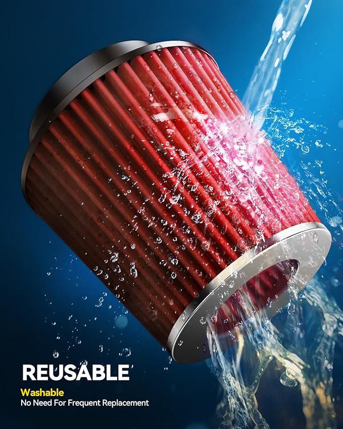 PHILTOP Air intake kit, Cold Air Intake Black Tube + Heat Shield for 2005-2011 Tacoma DRSS-5149 Polished Aluminum Cold Air Intake System