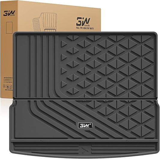 3W BMW iX Cargo Liner 2022 2023 2024 2025 2026 M60 xDrive All Weather TPE Car Accessories Odorless Anti-Slip Custom Fit Rear Trunk Mat, Black