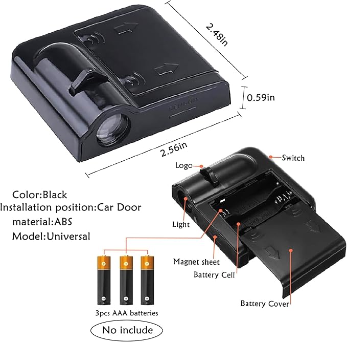 4PCS No Fade Car Door Lights,Skeleton Door Lights Logo Projector LED Shadow Welcome Lamp,Skeleton Car Accessories,Arm Skull Finger Gifts,Suitable for All Vehicles Motorcycle