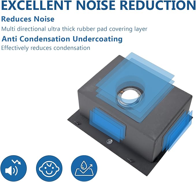 25x22 Drop in Kitchen Sink Black, 25 inch Gunmetal Black Stainless Steel Bar RV Laundry Utility Outdoor Small Sink Topmount Commercial Single Bowl