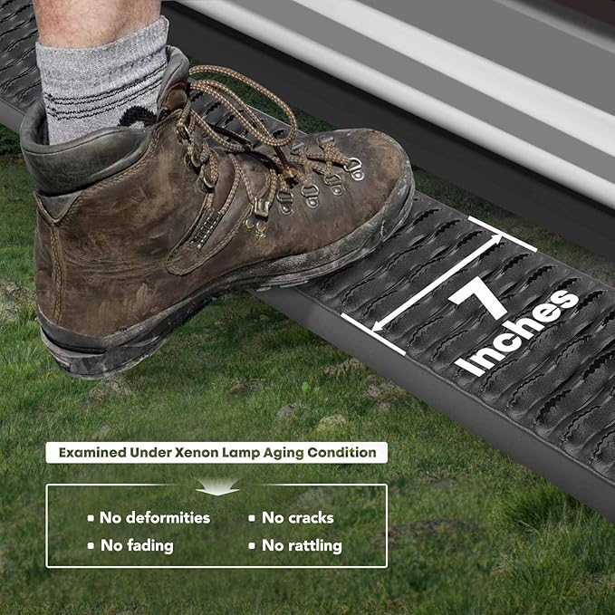 YHTAUTO 7 Inch Running Boards Fit Ford F-250/F-350 Super Duty 1999-2016 Extended/SuperCab, Side Steps Aluminum Step Bars Off-Road Exterior Accessories