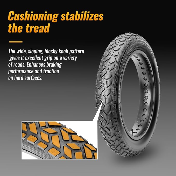 Hycline 20x4.0 E-Bike Fat Tire - Heavy Duty 20inch Electric Replacement Fat Tires, High-Performance Wear-Resistant Mountain Bicycle Tyre, All-Terrain Bike Tires for Street & Trail Riding