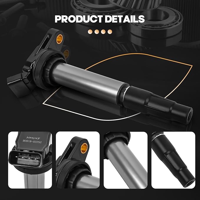 Set of 4 Ignition Coil Packs UF619 C1714 Compatible with, Scion, Lexus Vehicles Corolla, Matrix Prius V Plug-In Vibe xD CT200h L4 1.8L Replacement for 90919-02252,90919-02252,C1714 Engines
