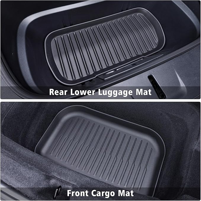 All Weather Floor Mats Cargo Liner with Backrest Mat & Front Rear Cargo Mat for 2025 2026 New Model Y Juniper,TPE Rubber Liners Full Set Automotive Mats for 2025 New Model Y Accessories