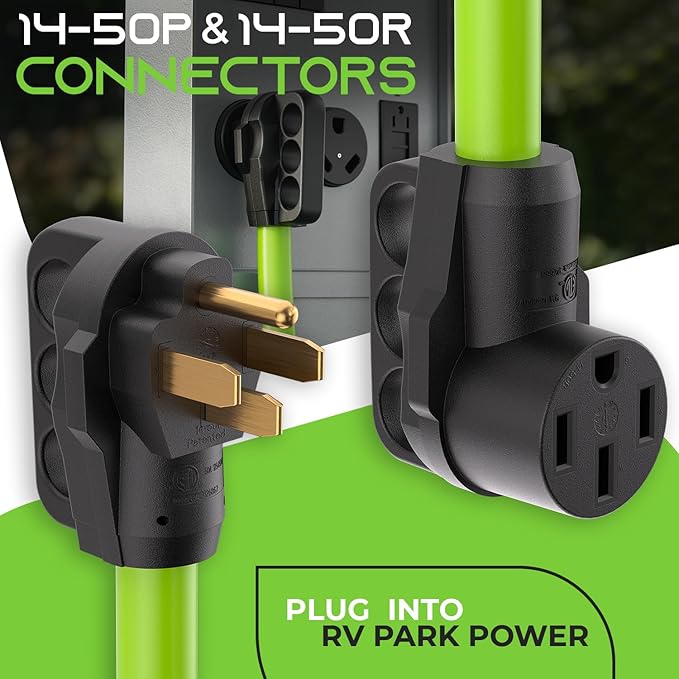 GEARit RV Surge Protector 50 Amp (Wi-Fi with in-APP) Real Time Monitor - Plug, Inlets, Receptacles - Protects Against Voltage Surges, Reverse Polarity, and Open Ground - Monitor Voltage, Amps, Watts